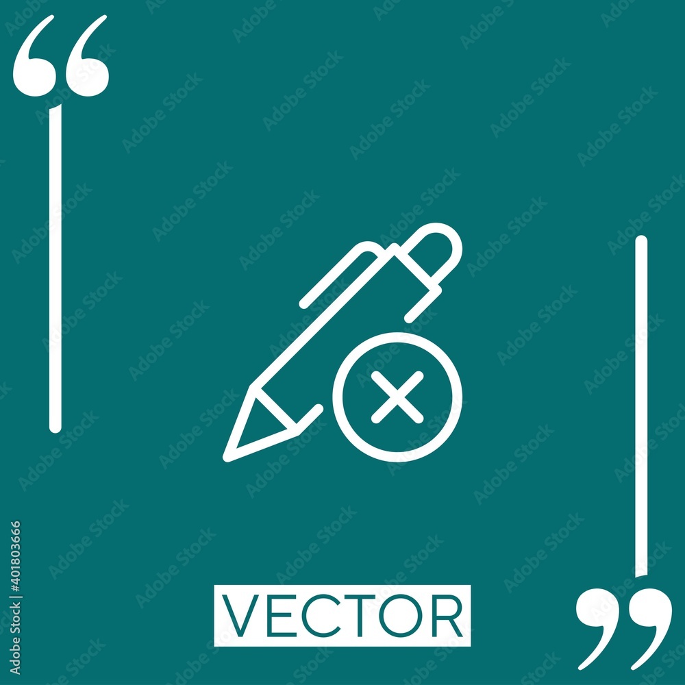 delete vector icon Linear icon. Editable stroke line delete vector icon Linear icon. Editable stroke line
