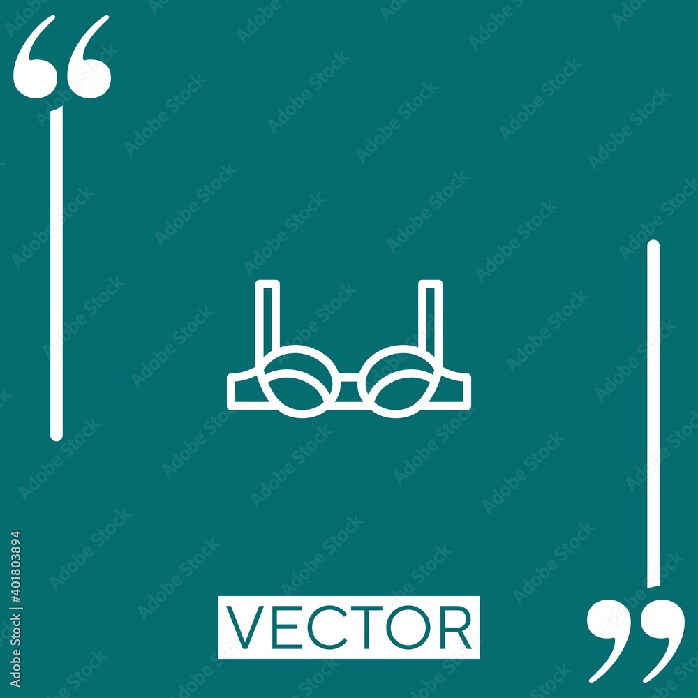 brassiere vector icon Linear icon. Editable stroke line brassiere vector icon Linear icon. Editable stroke line