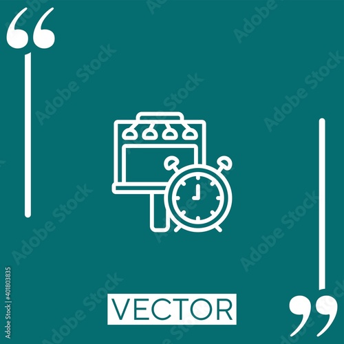 billboard vector icon Linear icon. Editable stroke line