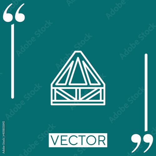 joist   vector icon Linear icon. Editable stroke line