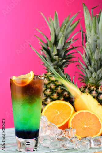 Fresh cold summer fruit drinks
