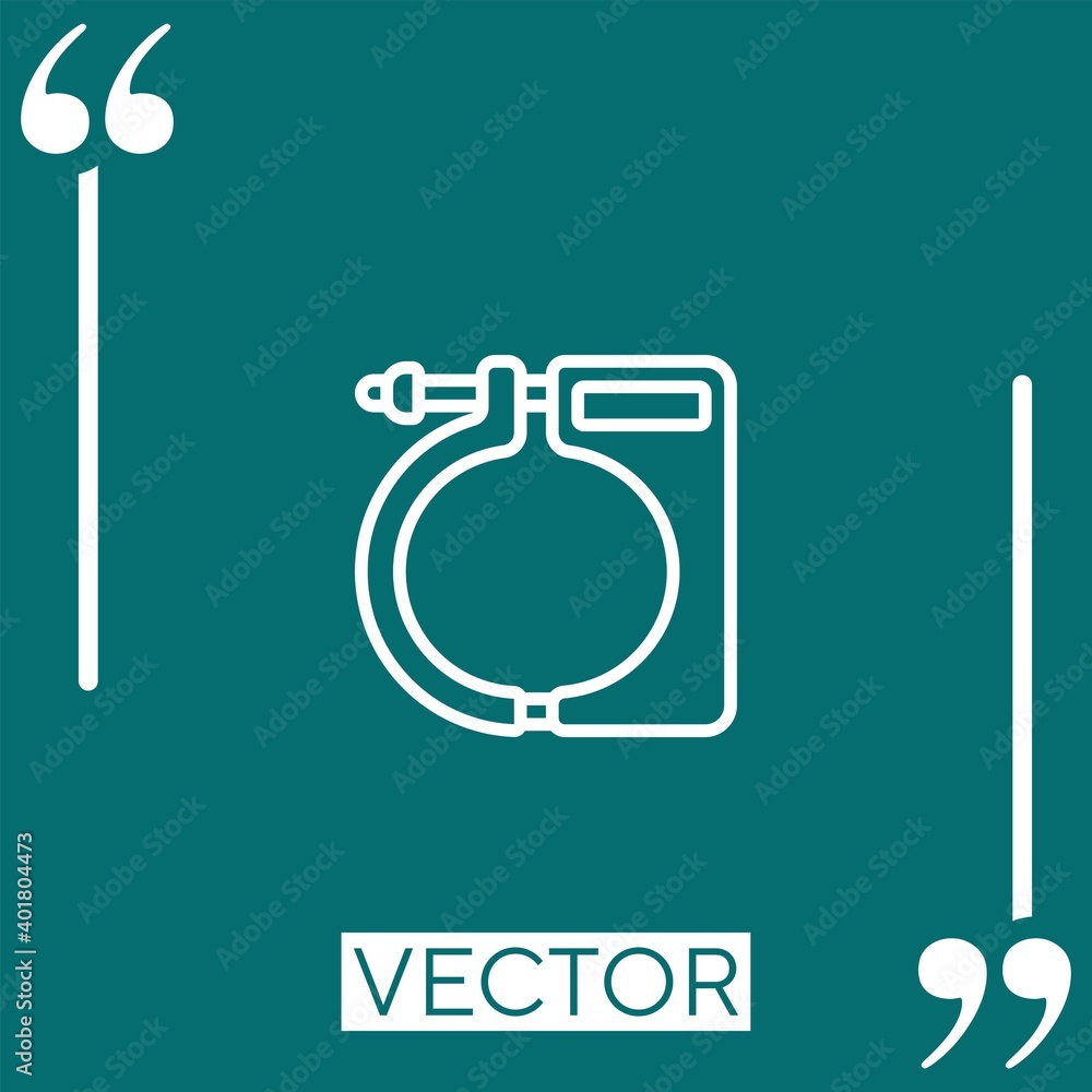 clamp vector icon Linear icon. Editable stroke line clamp vector icon Linear icon. Editable stroke line