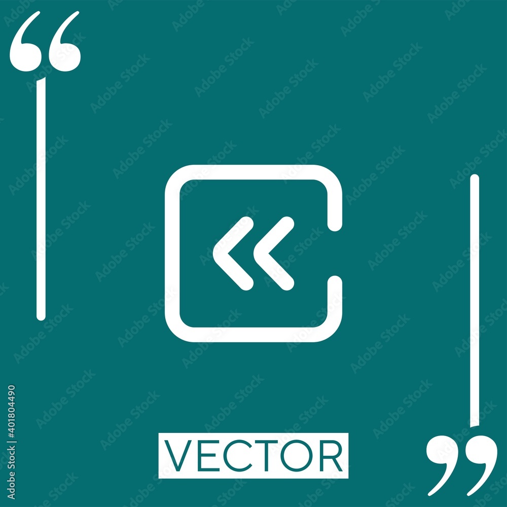 left arrow vector icon Linear icon. Editable stroke line left arrow vector icon Linear icon. Editable stroke line