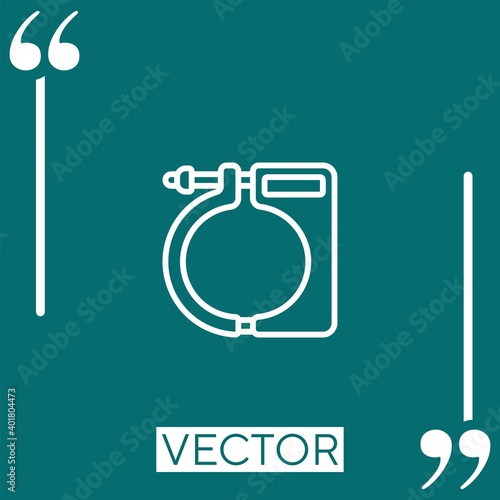 clamp vector icon Linear icon. Editable stroke line