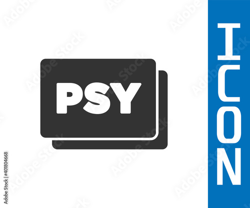 Grey Psychology icon isolated on white background. Psi symbol. Mental health concept, psychoanalysis analysis and psychotherapy. Vector.