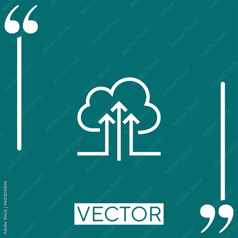 cloud computing vector icon Linear icon. Editable stroke line cloud computing vector icon Linear icon. Editable stroke line