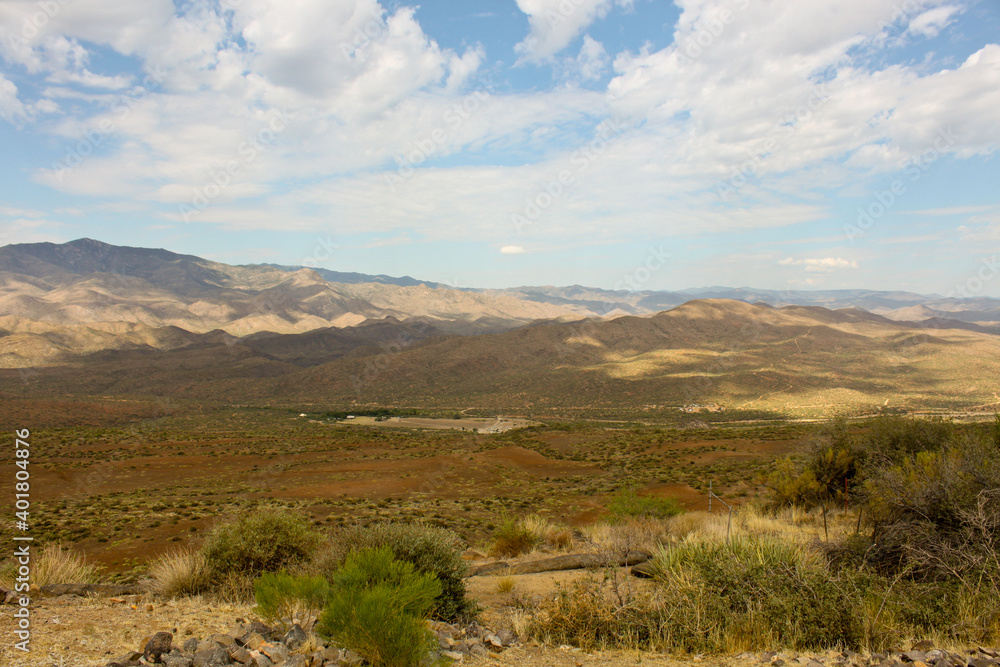 Arizona landscape with hills and sky