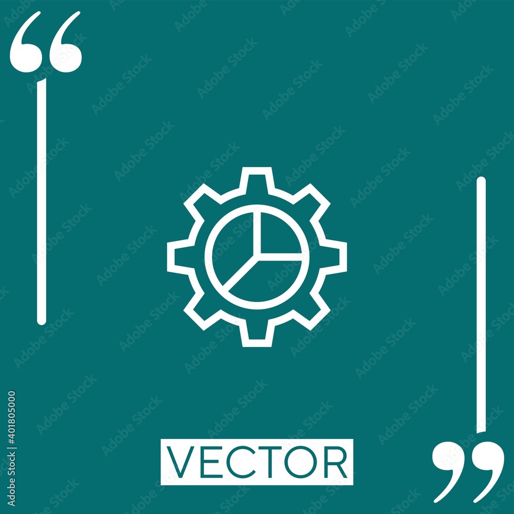 pie chart vector icon Linear icon. Editable stroke line pie chart vector icon Linear icon. Editable stroke line