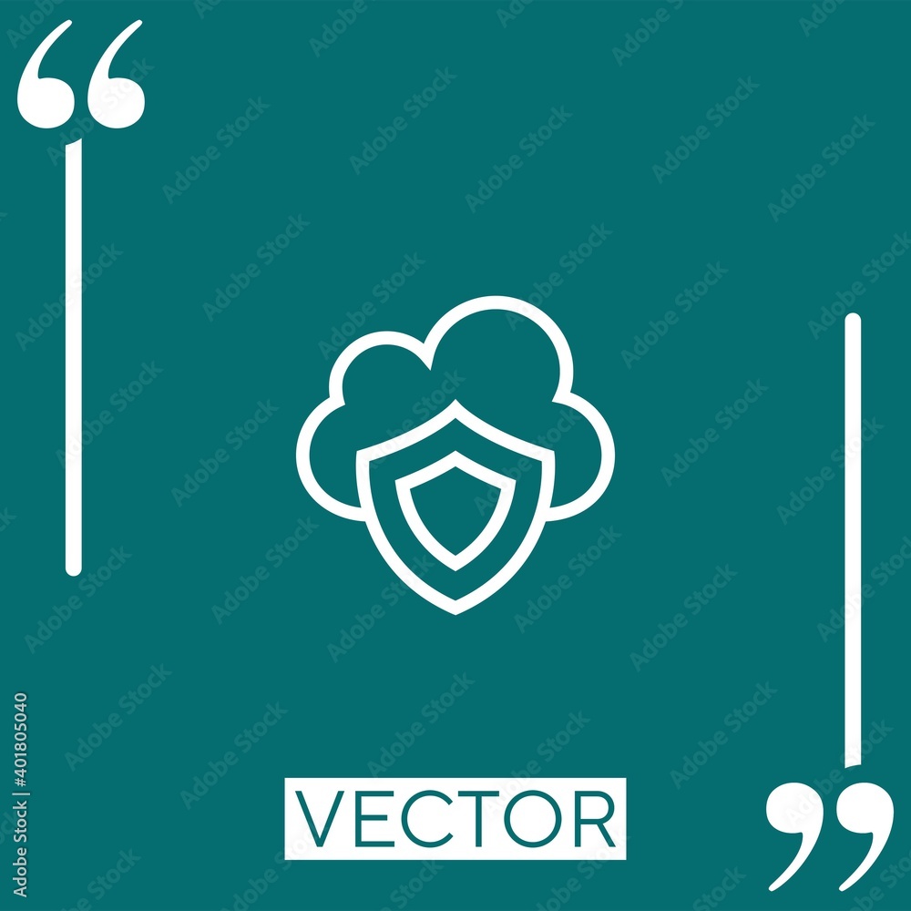 shield vector icon Linear icon. Editable stroke line shield vector icon Linear icon. Editable stroke line