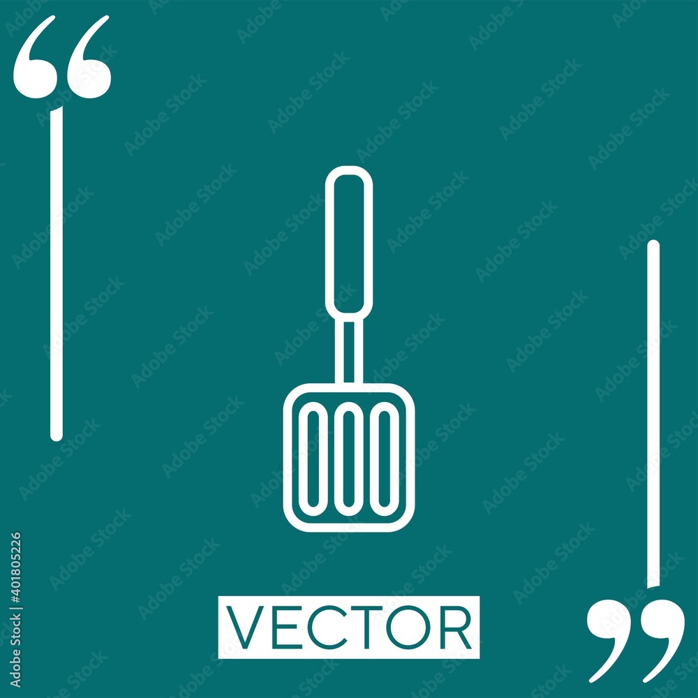 Fototapeta premium cooking shovel vector icon Linear icon. Editable stroke line
