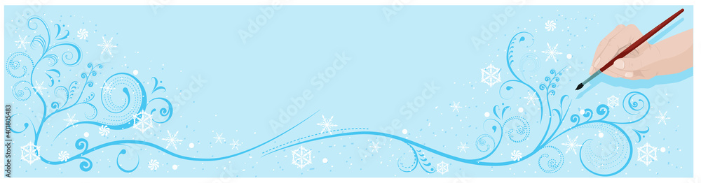 frost patterns drawn with a brush frost patterns drawn with a brush