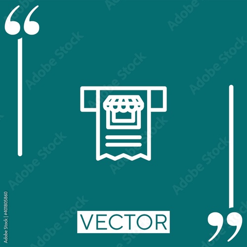 invoice vector icon Linear icon. Editable stroke line