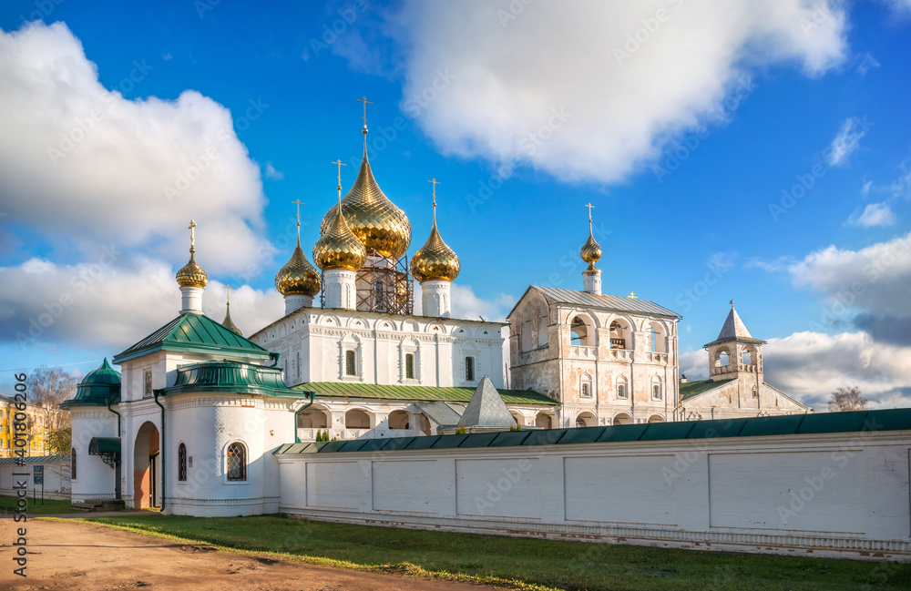 Temples at the gates of the Resurrection Monastery in Uglich