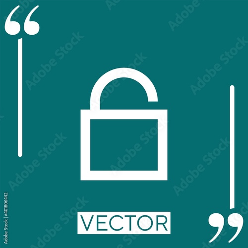 unlocked vector icon Linear icon. Editable stroke line