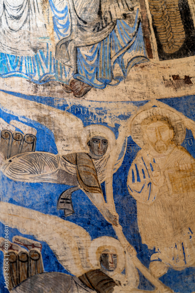 10th century Armenian Holy Cross Cathedral Akdamar Island, Lake Van, modern day Turkey. Surviving murals detailing religious events. 