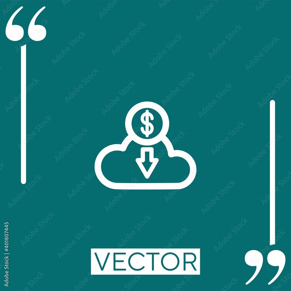 computing cloud vector icon computing cloud vector icon