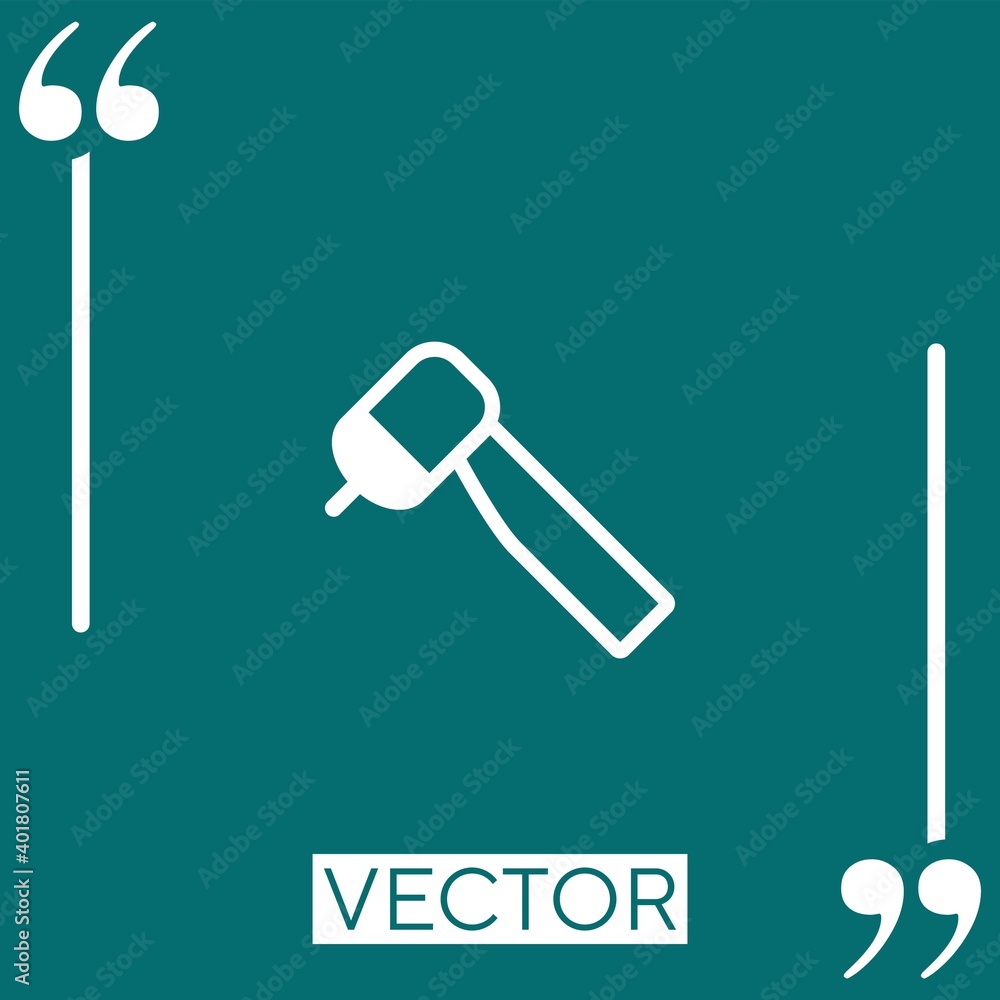 dental drill vector icon Linear icon. Editable stroke line dental drill vector icon Linear icon. Editable stroke line