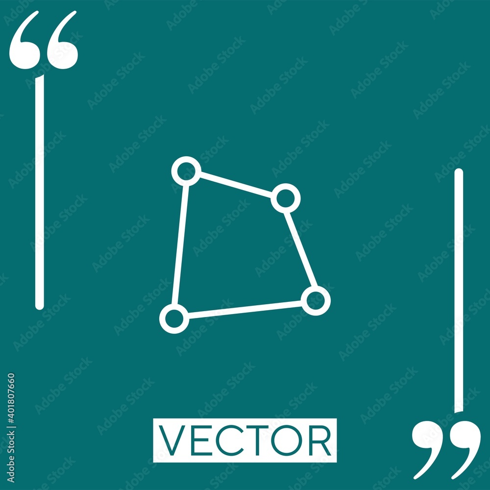 distort vector icon Linear icon. Editable stroke line distort vector icon Linear icon. Editable stroke line
