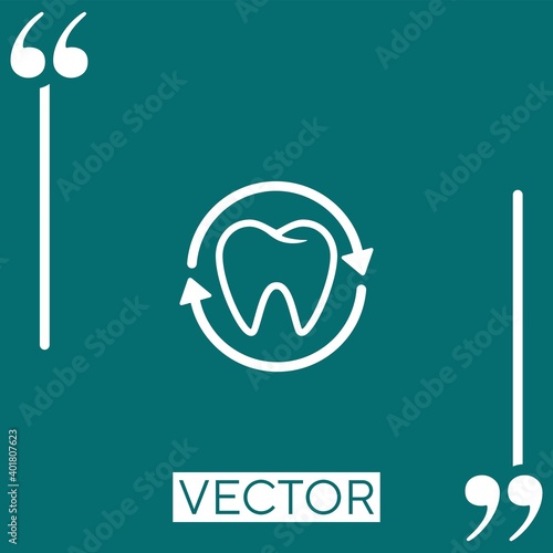 dental review vector icon Linear icon. Editable stroke line