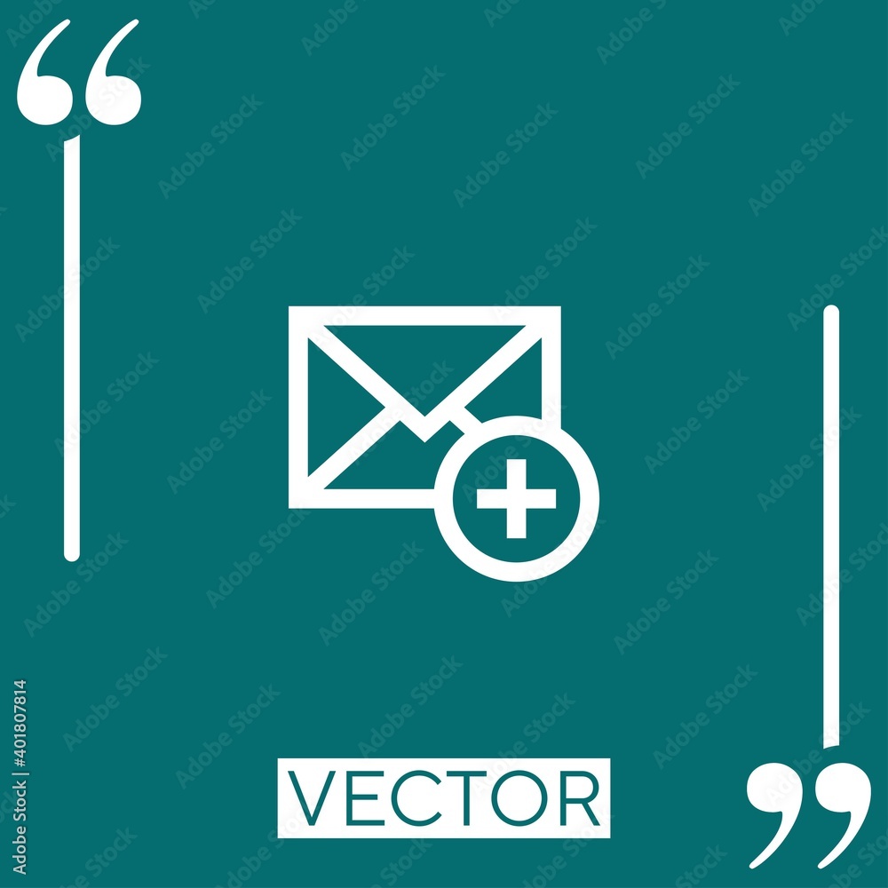 email vector icon Linear icon. Editable stroke line email vector icon Linear icon. Editable stroke line