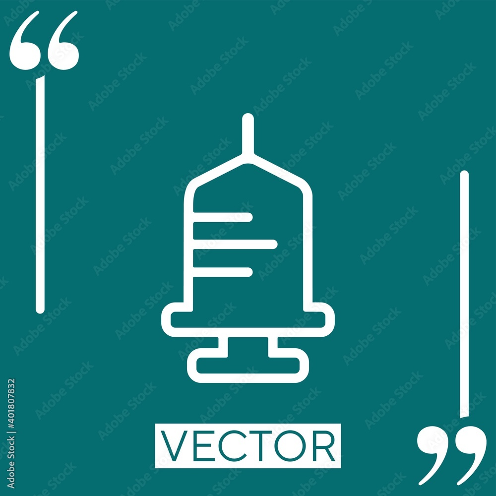 empty syringe vector icon Linear icon. Editable stroke line empty syringe vector icon Linear icon. Editable stroke line