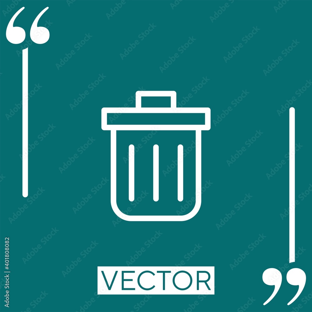 garbage vector icon Linear icon. Editable stroke line garbage vector icon Linear icon. Editable stroke line
