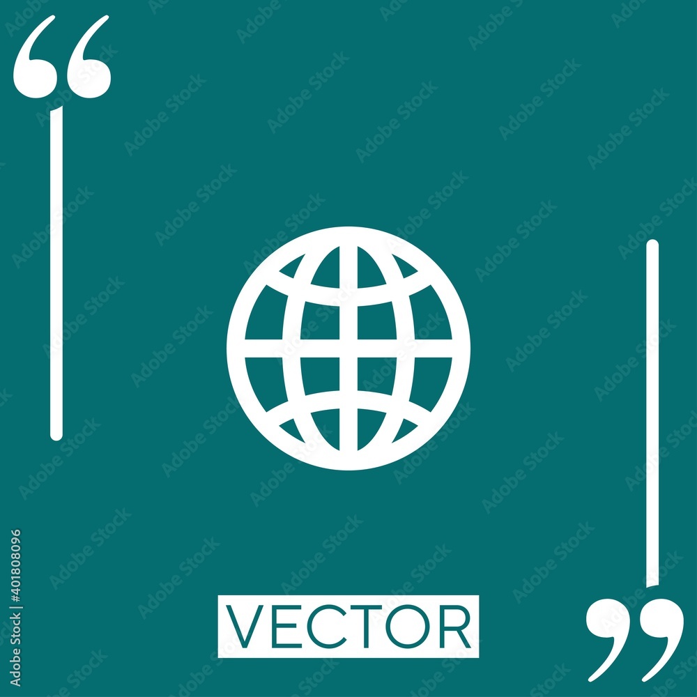 global grid vector icon Linear icon. Editable stroke line global grid vector icon Linear icon. Editable stroke line