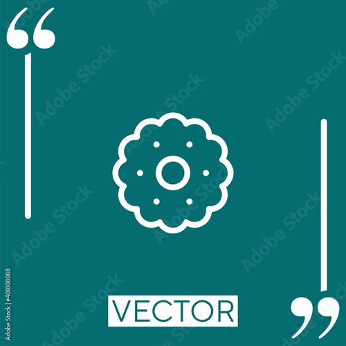 ginger bicuit vector icon Linear icon. Editable stroke line photo