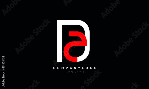 Abstract Letter Initial DA or AD Vector Logo Design Template photo