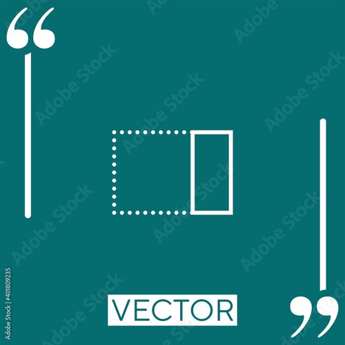 right alignment vector icon Linear icon. Editable stroke line