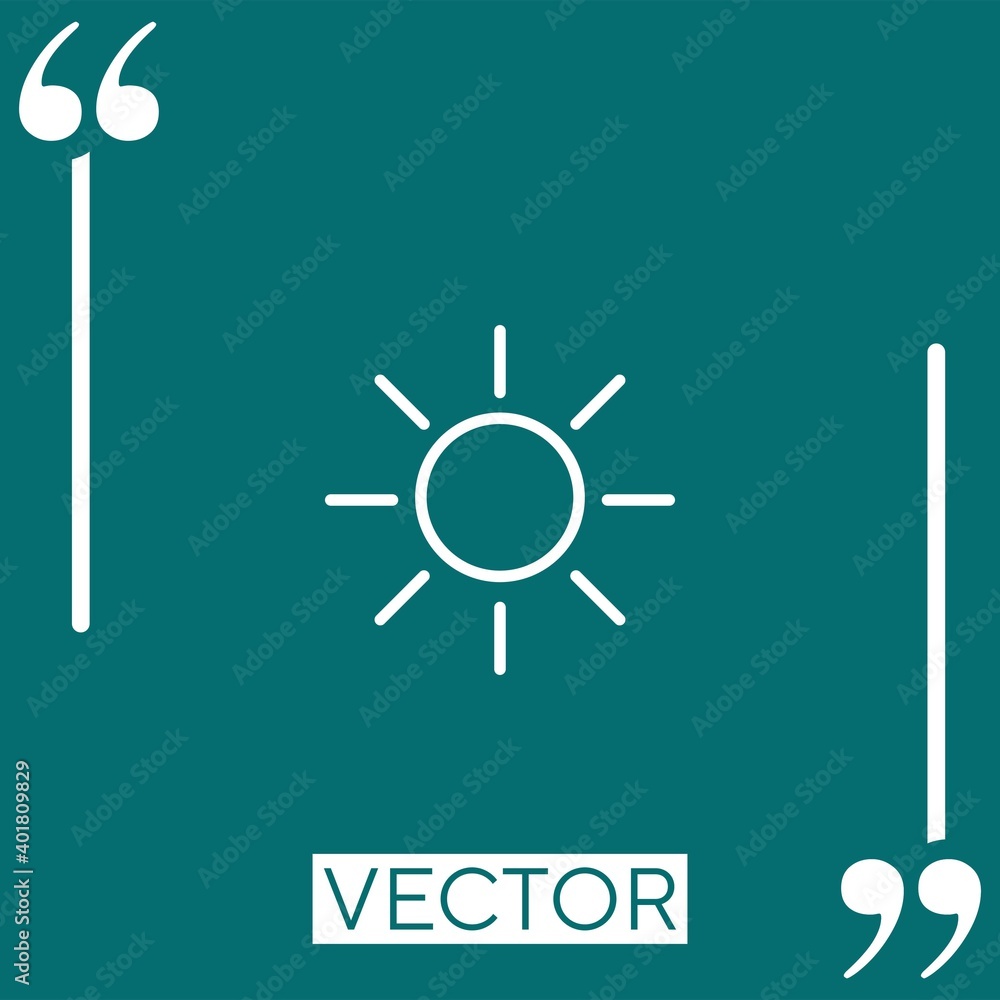 sun beams vector icon Linear icon. Editable stroke line sun beams vector icon Linear icon. Editable stroke line