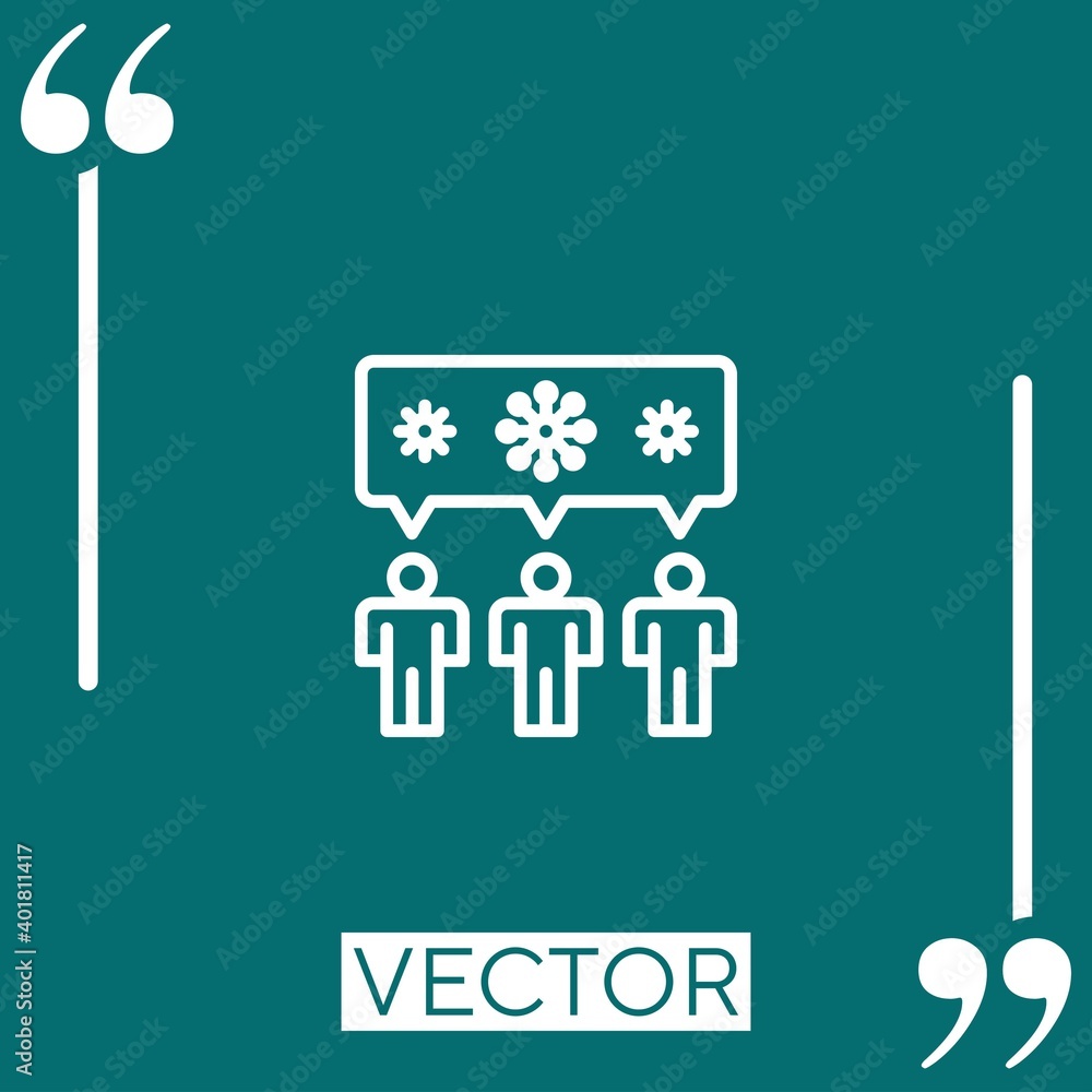 virus transmission vector icon Linear icon. Editable stroke line virus transmission vector icon Linear icon. Editable stroke line