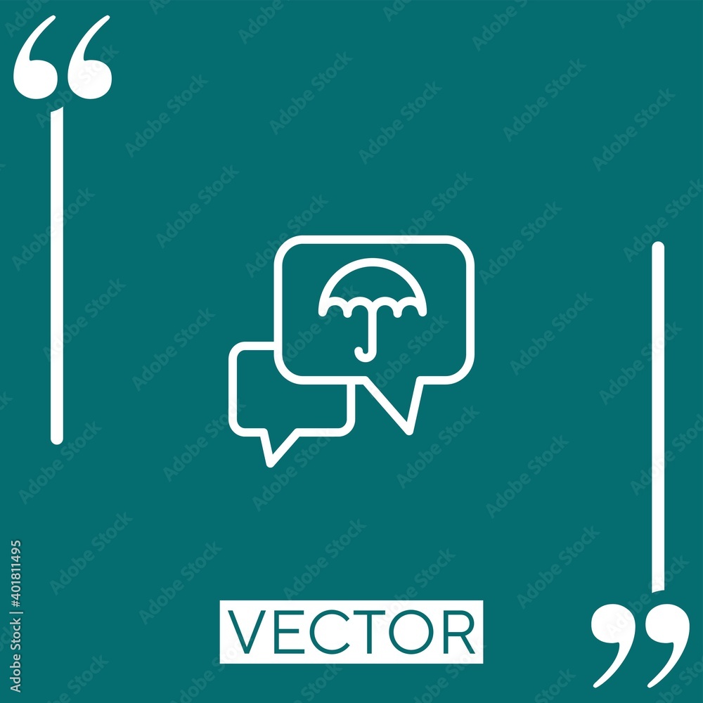 chat vector icon Linear icon. Editable stroke line chat vector icon Linear icon. Editable stroke line