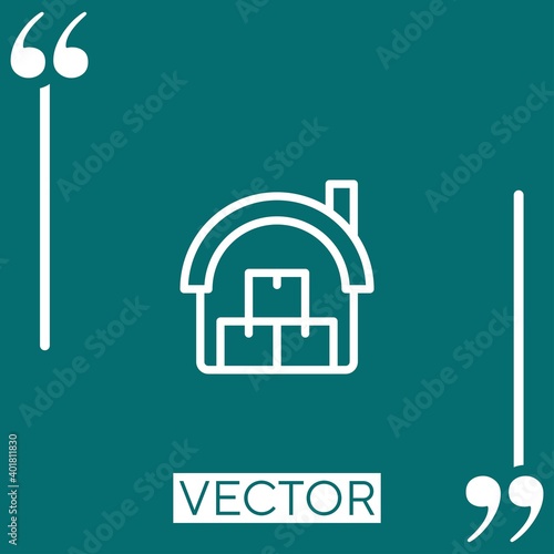 shed vector icon Linear icon. Editable stroke line