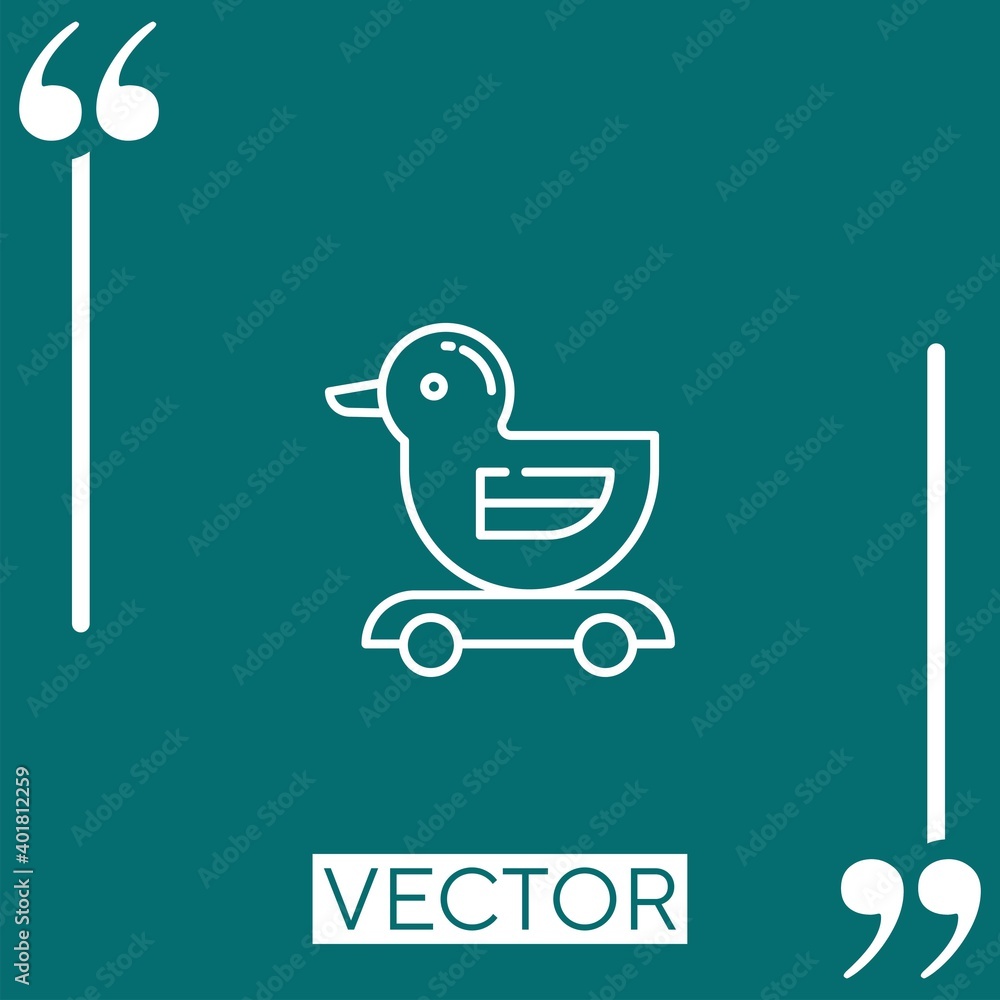 duck vector icon Linear icon. Editable stroked line