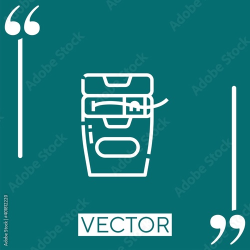 dental floss vector icon Linear icon. Editable stroke line