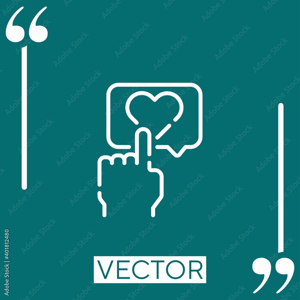 love vector icon Linear icon. Editable stroked line love vector icon Linear icon. Editable stroked line