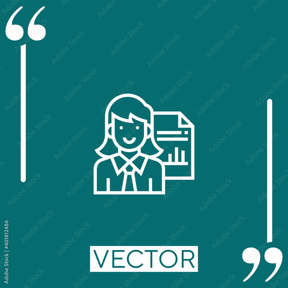 manager vector icon Linear icon. Editable stroke line manager vector icon Linear icon. Editable stroke line
