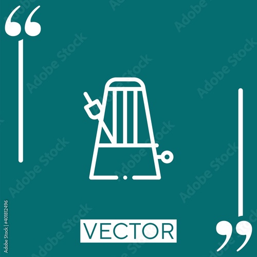 metronome vector icon Linear icon. Editable stroked line