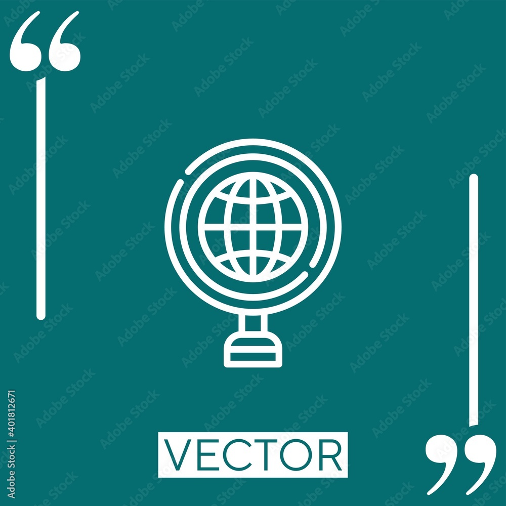 search vector icon Linear icon. Editable stroked line