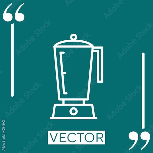 blender machine vector icon Linear icon. Editable stroke line