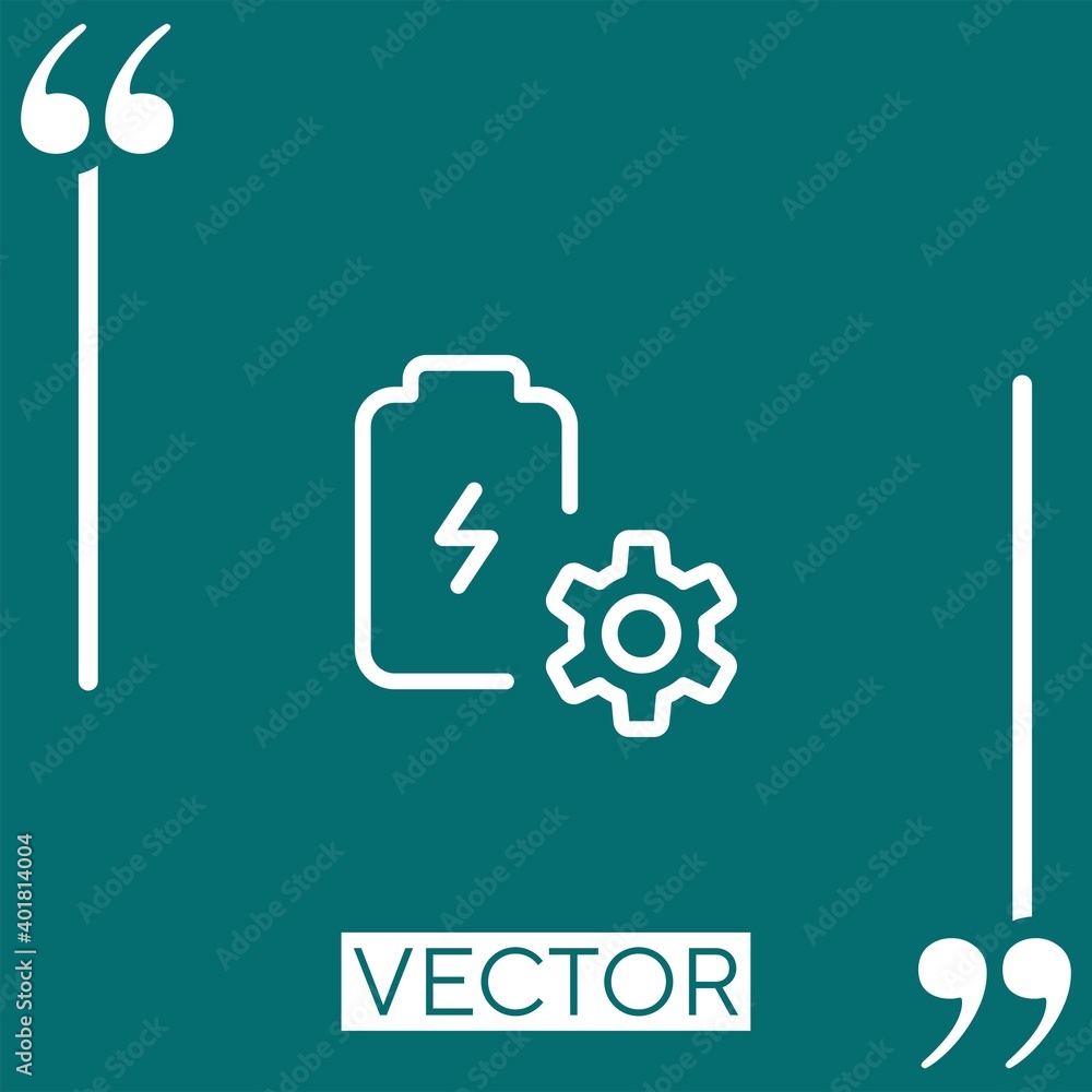 setting vector icon Linear icon. Editable stroke line
