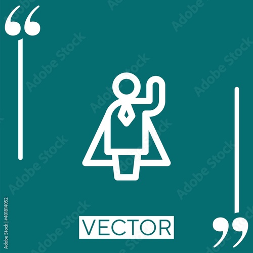 SUPERWOMAN vector icon Linear icon. Editable stroke line