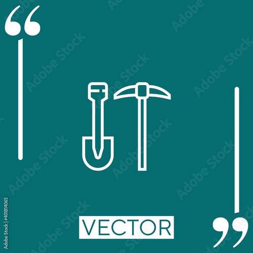 tools vector icon Linear icon. Editable stroke line