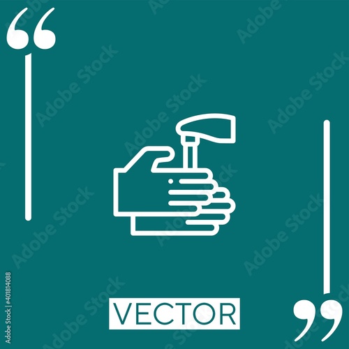 water tap vector icon Linear icon. Editable stroke line