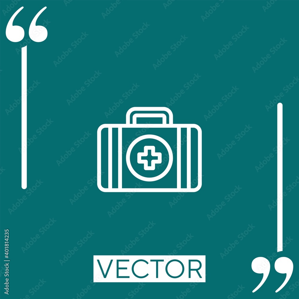 first aid kit vector icon Linear icon. Editable stroke line first aid kit vector icon Linear icon. Editable stroke line