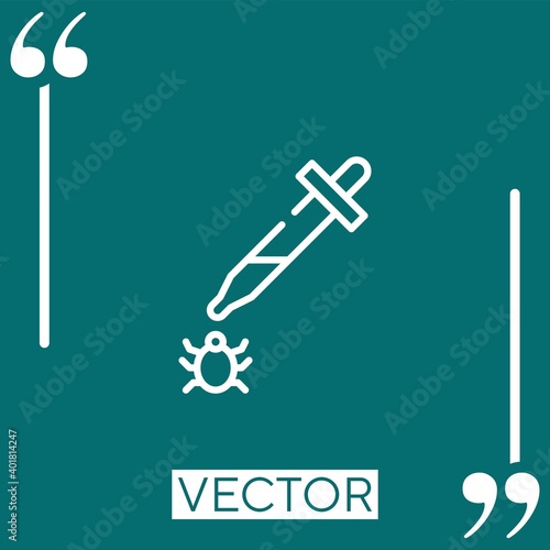flea vector icon Linear icon. Editable stroke line