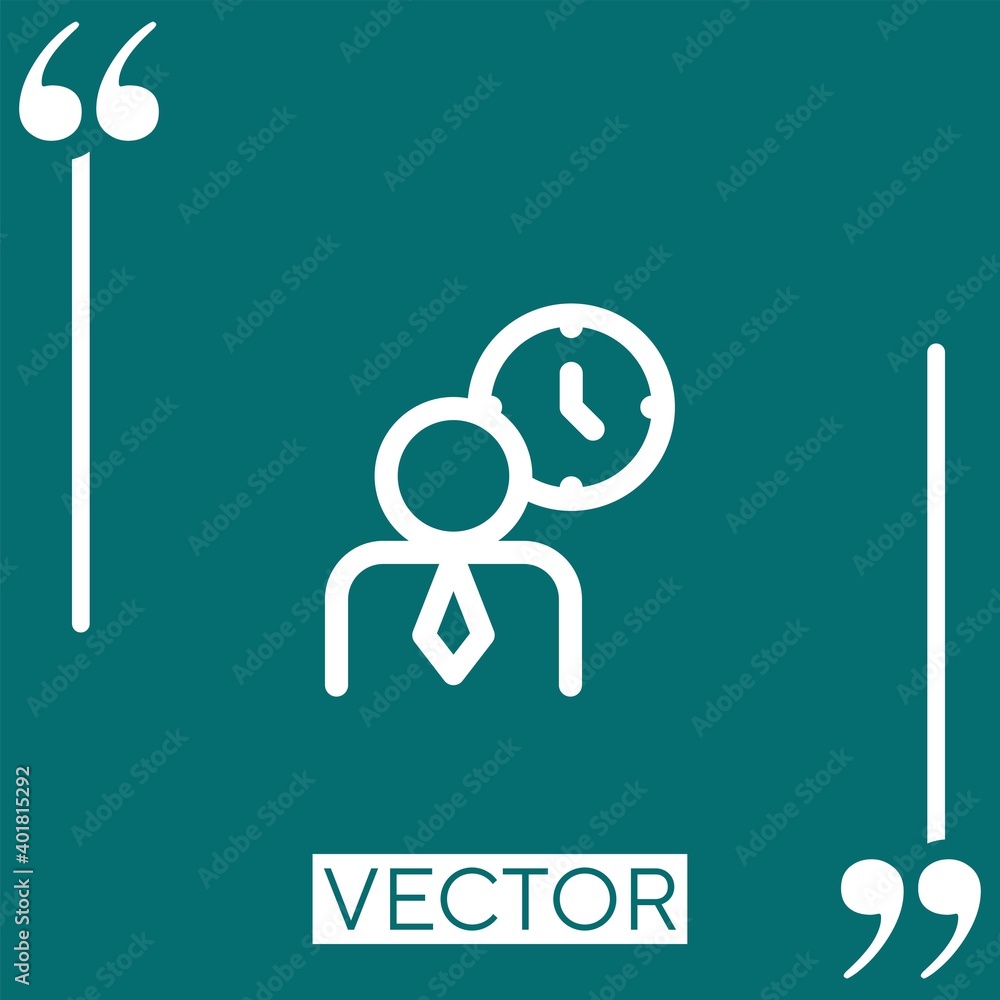 time management vector icon Linear icon. Editable stroke line time management vector icon Linear icon. Editable stroke line