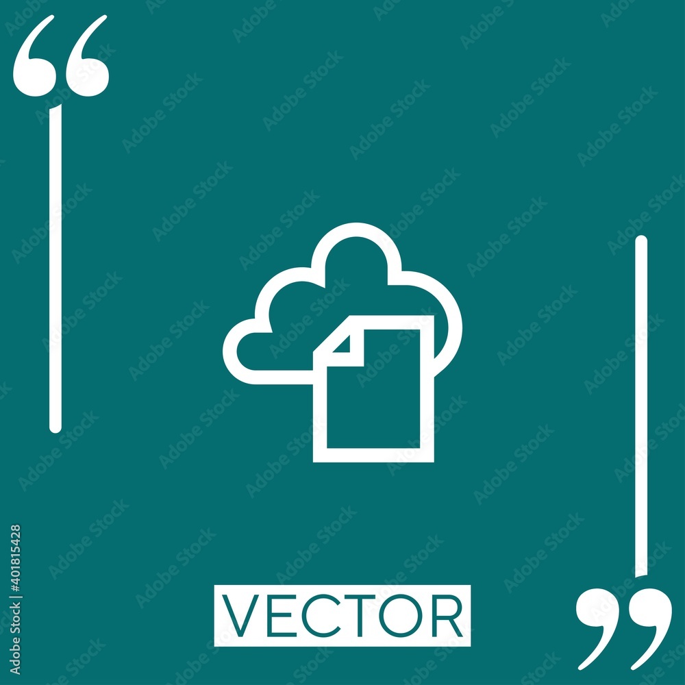 document vector icon Linear icon. Editable stroke line document vector icon Linear icon. Editable stroke line