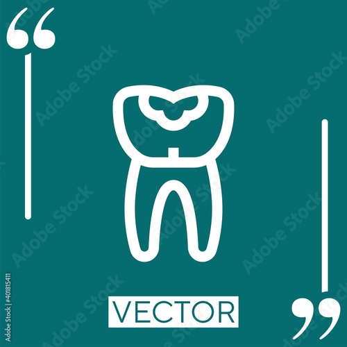 Decay vector icon Linear icon. Editable stroke line